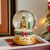 European & American Snow Scene Pine Tree Music Box: Crystal Ball Christmas Ornament Gift
