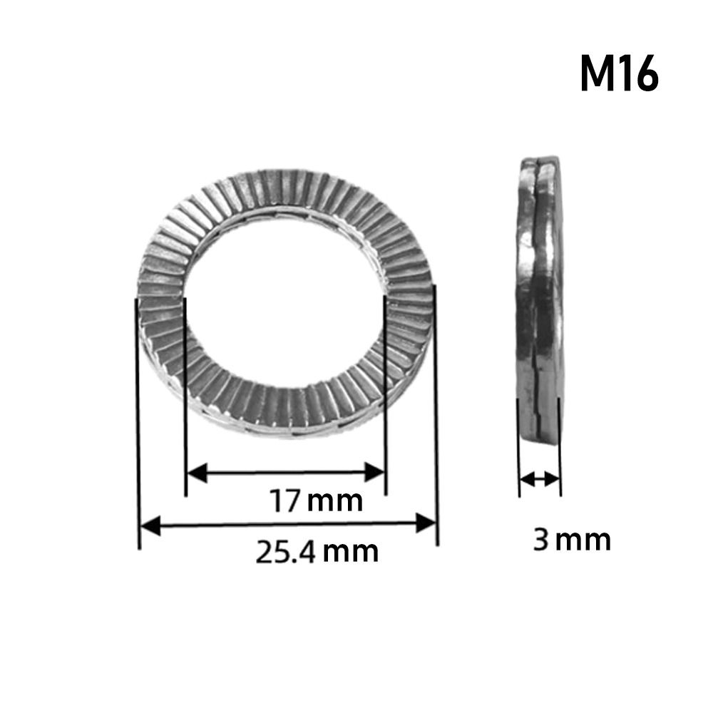 5 шт. аппаратная застежка, клиновая стопорная шайба M4 M10 M12 M16 M20, прокладка Dacromet, прочные стопорные шайбы