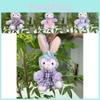 Cute Starry Rabbit Plush Doll Keychain Fluffy Cuddly Soft Toy For Collectors