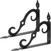 2Pcs Floating Corner Brace Iron Shelf Supporter Decorative Shelf Brackets Wall Mounted