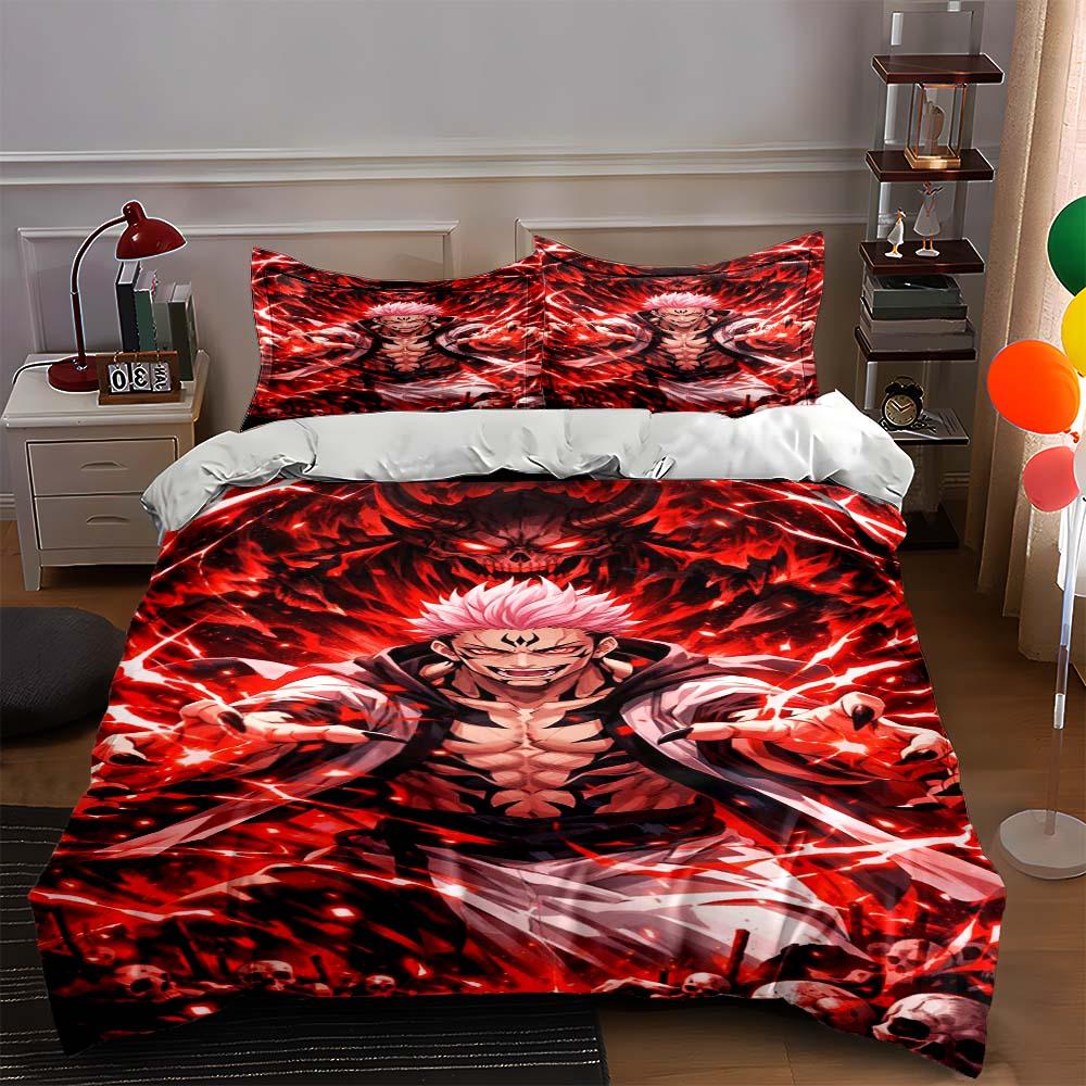Fiery character design. Bedding Duvet cover sets Duvet covers Pillowcases gifts (1 * Duvet Cover 2 * Pillowcases, without duvet insert)