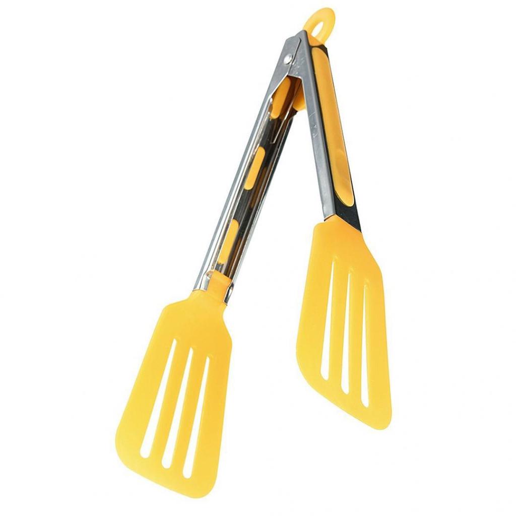 Kitchen Cooking Salad Serving BBQ Tongs Stainless Steel Handle Grilling Tool