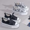 Модные женские блестящие парусиновые туфли, женские кроссовки на платформе, женские кружевные толстые повседневные кроссовки, корейский дизайн, уличная обувь для скейтбординга
