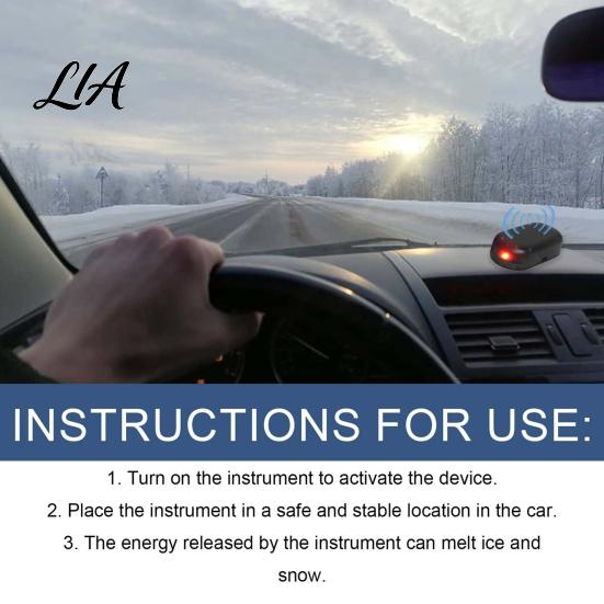 USB Output Car Charger Portable Solar Windshield De-Icer with Output, Electromagnetic Molecular Anti-Freeze Deicing Equipment Snow Protector