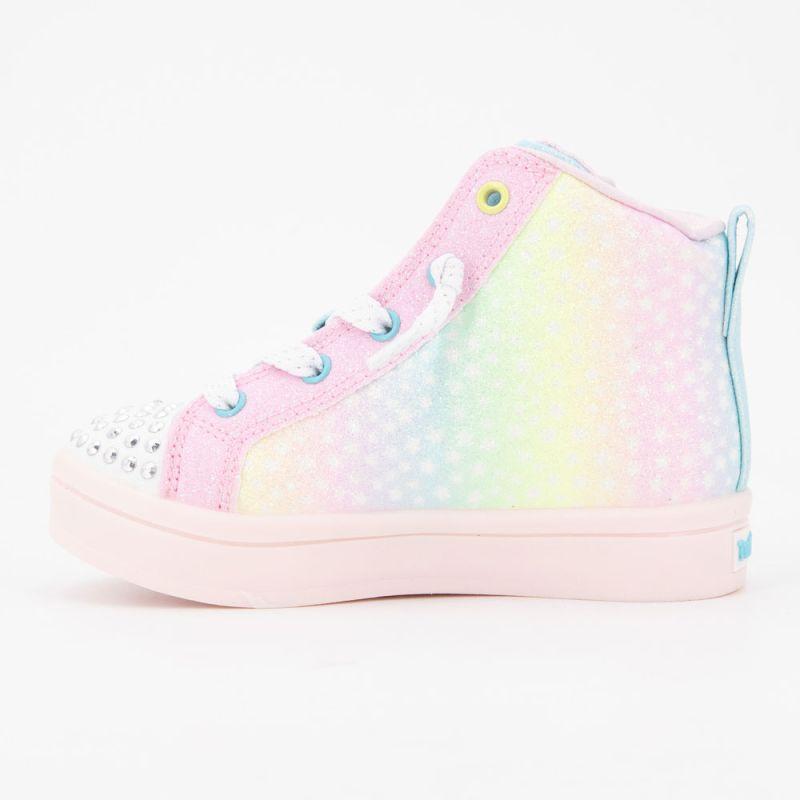 SKECHERS Children's Rainbow Sequin and Rhinestone Sneakers with Zip