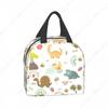 Cartoon dinosaur Lunch Bag Waterproof Insulated Canvas Cooler Bag Thermal Cold Food Picnic Travel Tote for Women Children