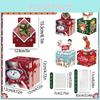 Christmas Pattern Themed Paper Box Set Holiday Decoration Props Gift For