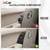 JeCar Carbon Fiber Car Door Switch Control Panel Decoration Sticker Trim Cover For Jeep Liberty 1999-2007 Interior