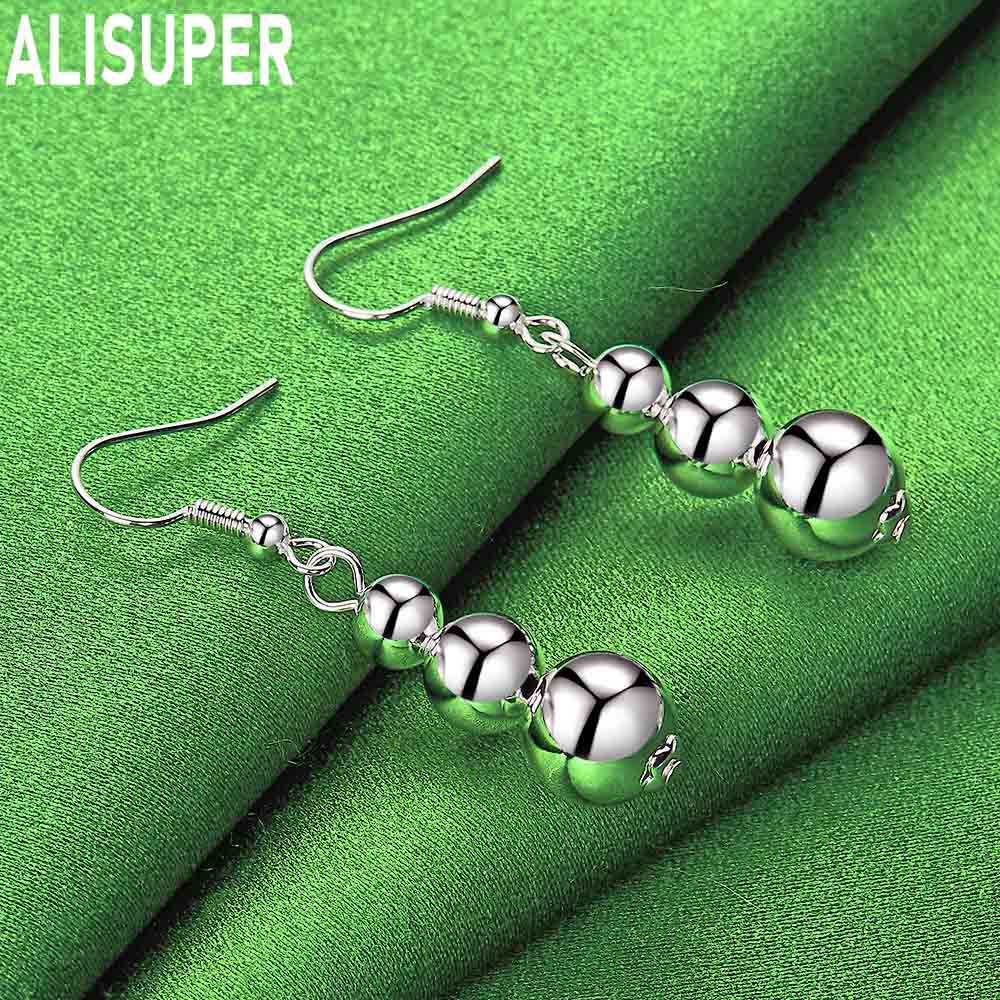 925 стерлингового серебра 6 8 10 мм полые бусины кулон пирсинг модные свадебные украшения