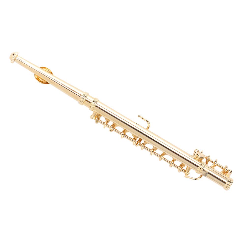 11CM Mini Gold Flute Model Musical Instrument Model Musical Gifts Home Decor Ornaments