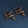 Vintage Dragon Brooch Retro Badge Fashion Jewelry Trendy Fashion Accent Dragon Shape Lapel Pin for Fashion Enthusiasts