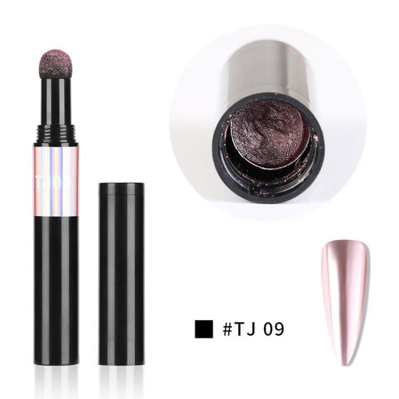 12 Color Nail Pen Tailor Oil Pen Chrome Nail Powder Holographic Powder Mirror Effect Air Cushion Magic Nail Art Decorative Nail Suite XYZ