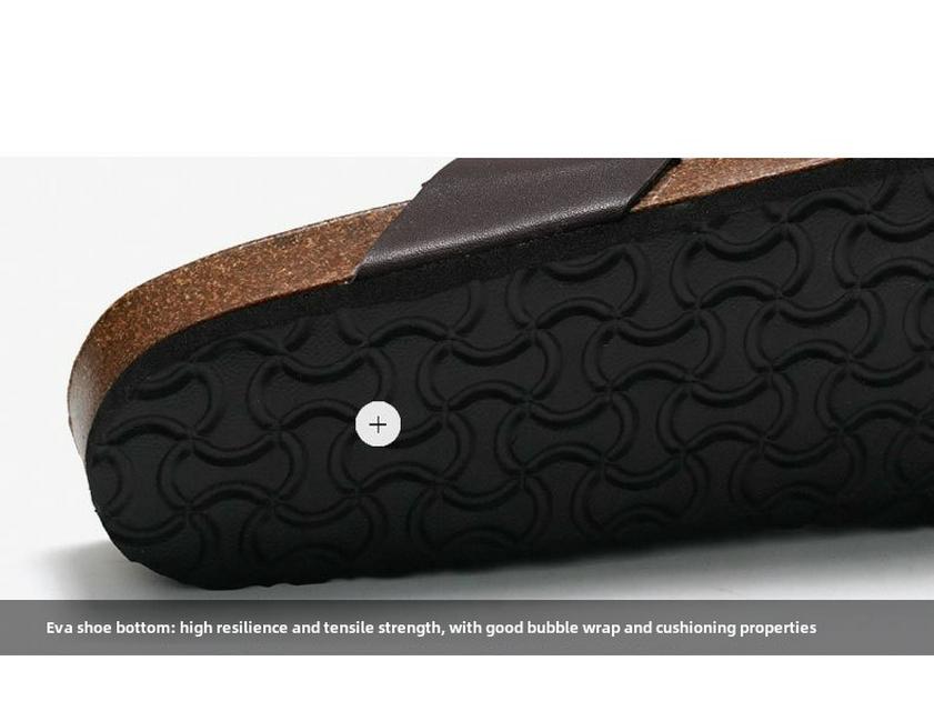 RUIZUSTOCK Ruizu Men's Summer Cork Cross-Strap Beach Sandals