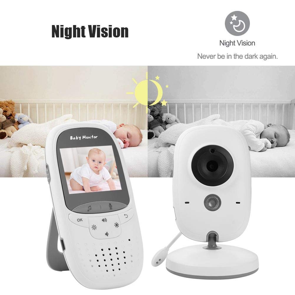 Радионяня VB602 ИК-монитор ночного видения, температура, колыбельные, интерком, режим VOX, видеодетская камера, рация, няня