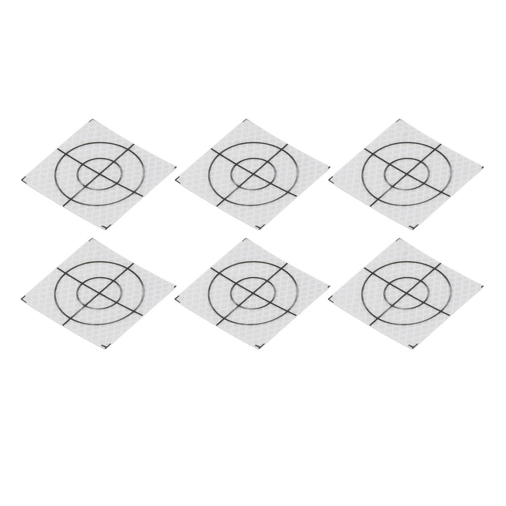 50 шт. Светоотражающая мишень-наклейка Самоклеящаяся светоотражающая лента для измерений тахеометром 6x6 см 2,36x2,36 дюйма