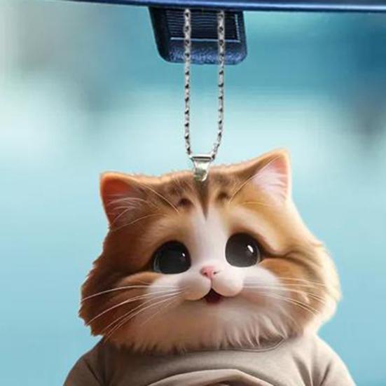 Автомобильный кулон Fat Belly Cat Car Подвеска Украшение Легкий Акриловый Подвесной Декор