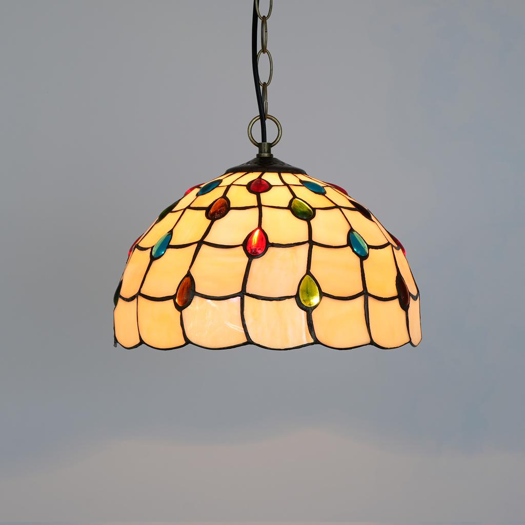 Винтажные подвесные светильники Средиземноморский барокко витражная подвесная лампа светодиодные кухонные осветительные приборы домашний лофт декор