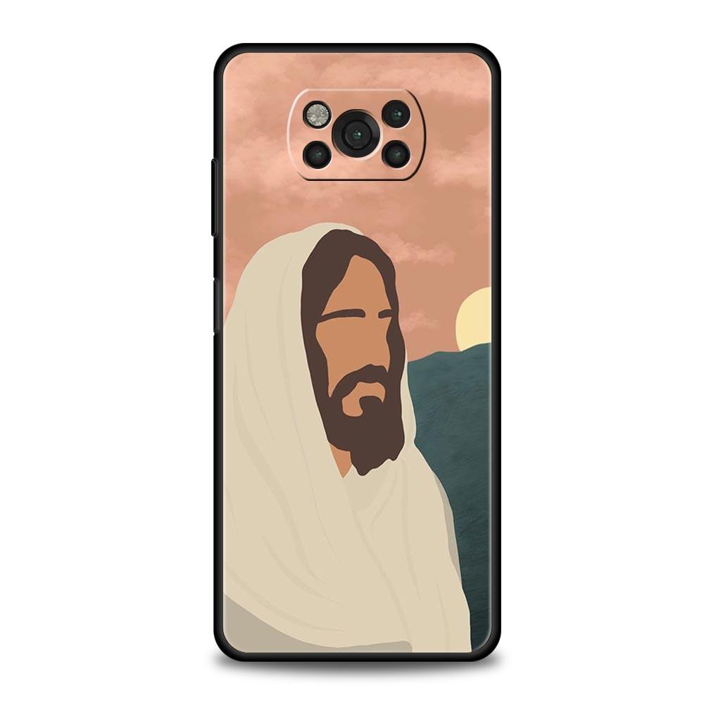 Христианский религиозный чехол для телефона с изображением Иисуса для Xiaomi Mi Poco X3 NFC M3 F4 F3 M4 X4 Note 10 12 Lite 11 11T 13 12T Pro 9T