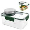 Salad Pod with Dressing Cup Portable Rectangular Salad Jars with Lids Leakproof Container for Lunch Meal and Snack Mason Jars