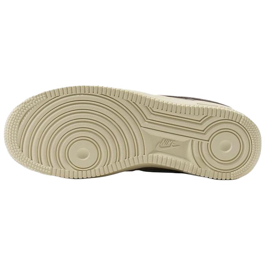Nike Кроссовки женские Air Force 1 07 Mink Brown Puffy Swoosh светло-хаки черного цвета HF2014-200