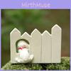Resin Cartoon Dog Fence Ornament For Terrarium And Miniature Garden Setup