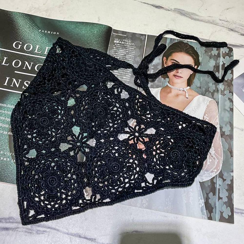 Fashion Vintage Knitted Lace Headwear Headband Triangle Scarf Hair Scarf