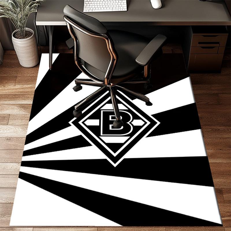 Monchengladbach Emblem Rug for Living Room, Game Rooms, Office, Bedroom, Office Floor Mat Playful Design, fan gifts Christmas decor