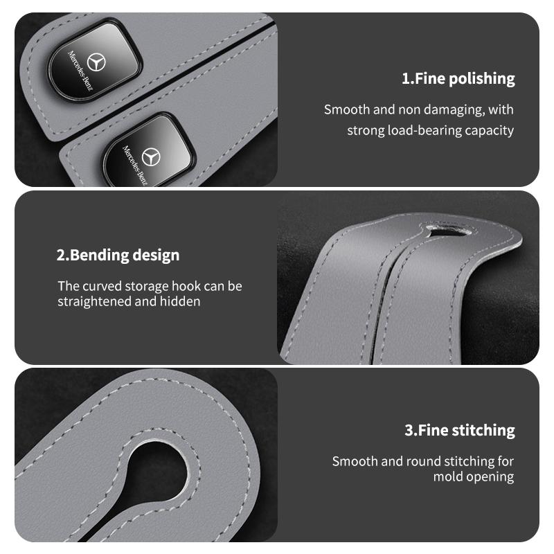 Car Headrest Hook Rear Seat Hanging Dual Hook Hanger Universal For Mercedes Benz AMG A C E S G Class W201 W210 W108 W204 W205 CLNOP1