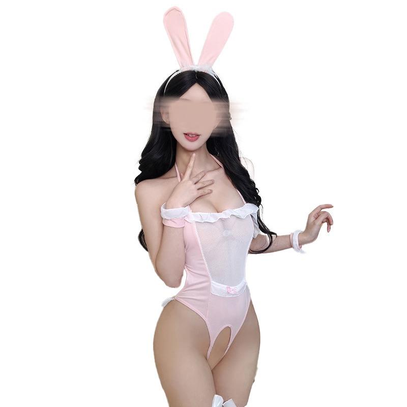 Sexy lingerie sexy bunny play uniform crotch seduction passion hot flirting maid outfit perspective