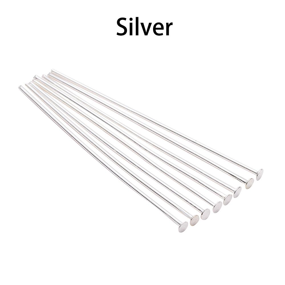20 25 30 35 40 45 50 60 70 mm Metal Heads Eye flat Head Pin For DIY Jewelry Making Findings Accessories Bulk Wholesale Supplies