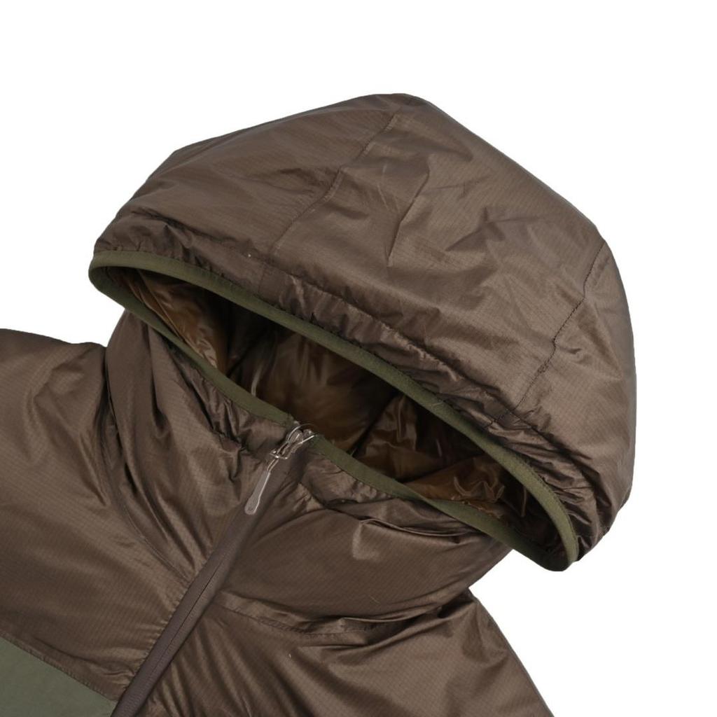 Теплая и ветрозащитная стеганая пуховая куртка The North Face для женщин, коричнево-зеленая