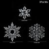 3Pcs Christmas Acrylic Snowflake Ornaments Transparent Xmas Tree Hanging Pendant Christmas Decorations for Home New Year 2025