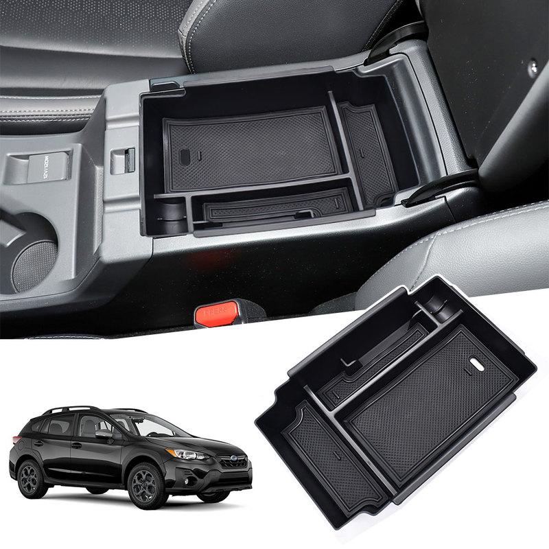 Для Subaru Crosstrek 2024 2025 Автомобильный Органайзер-лоток для центральной консоли, ящик для хранения подлокотника, аксессуары для интерьера, Черный