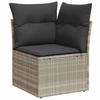 VidaXL Salon de Jardin avec Coussins 8 pcs, Canapés avec Dossier, Ensemble de Meubles, Mobilier de Terrasse Patio, Gris 3221641