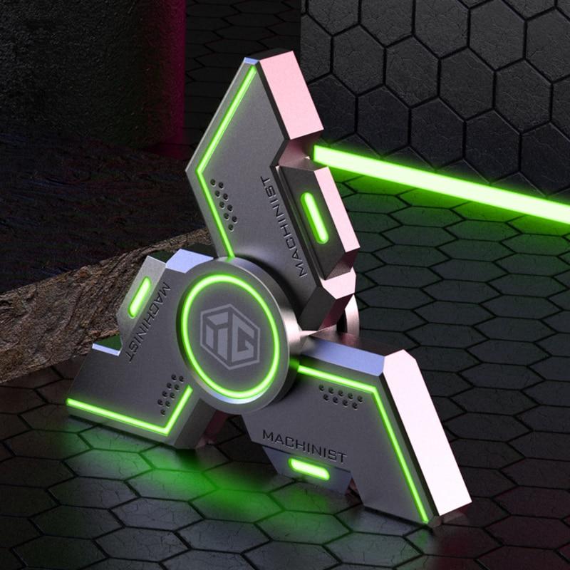 Luminous Fidget Spinners Metal Alloy Hand Spinner Mute Bearing R188 Noctilucent Senior Gyro Stress Relief Toy