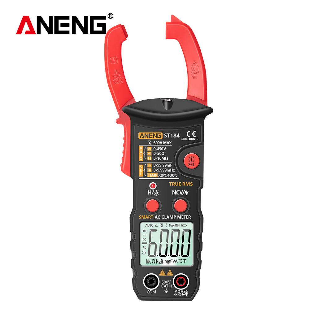 Aneng Цифровой мультиметр True RMS, клещи, детектор напряжения постоянного/переменного тока, амперметр переменного тока с омом