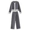 2025 Spring Casual Chic Two-Piece Set: Age-Defying Cardigan & Wide-Leg Pants