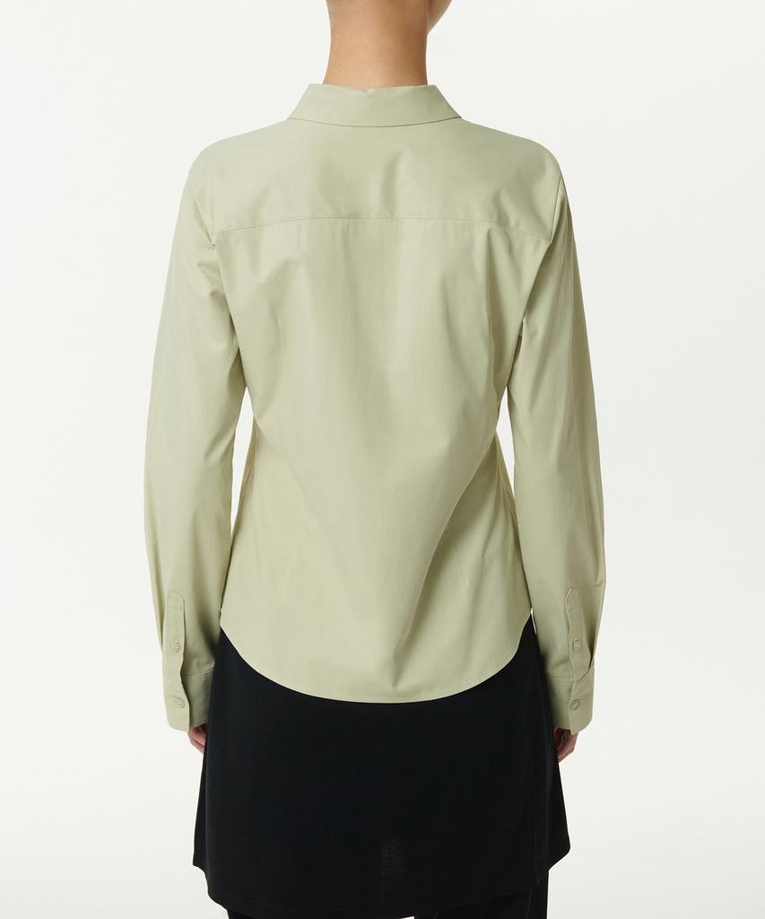 MUSINSA STANDARD WOMAN Women'S Slim Fit Shirt [Pale Green]