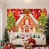 Christmas Photo Backdrops for Photography, Winter Gingerbread House, 7x5ft