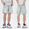 Новые американские повседневные и красивые ретро джинсовые миди-брюки мужские свободные шорты на лето
