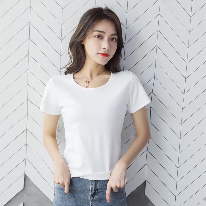 Women's Summer V-Neck Ice Silk Loose White Modal Short-Sleeve T-Shirt, 2025 Style