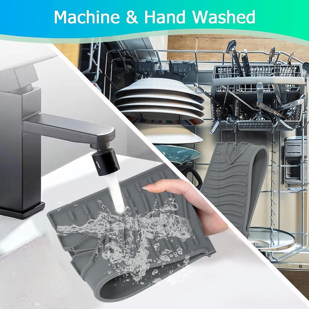 30-дюймовый силиконовый коврик для крана, защита от брызг раковины, большой размер, сушилка для слива крана, протектор столешницы для ванной комнаты, кухни