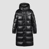 Mid Length Warm White Goose Down Jacket Men's Winter Hooded Bright Long Puffer Coats Outwear High-End Thick Top Down Parkas