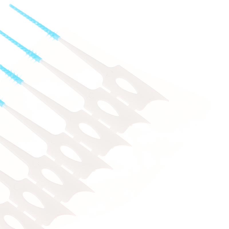 Межзубные силиконовые щетки 200 шт. Зубочистки для чистки зубов между зубами с нитью Инструменты для чистки полости рта