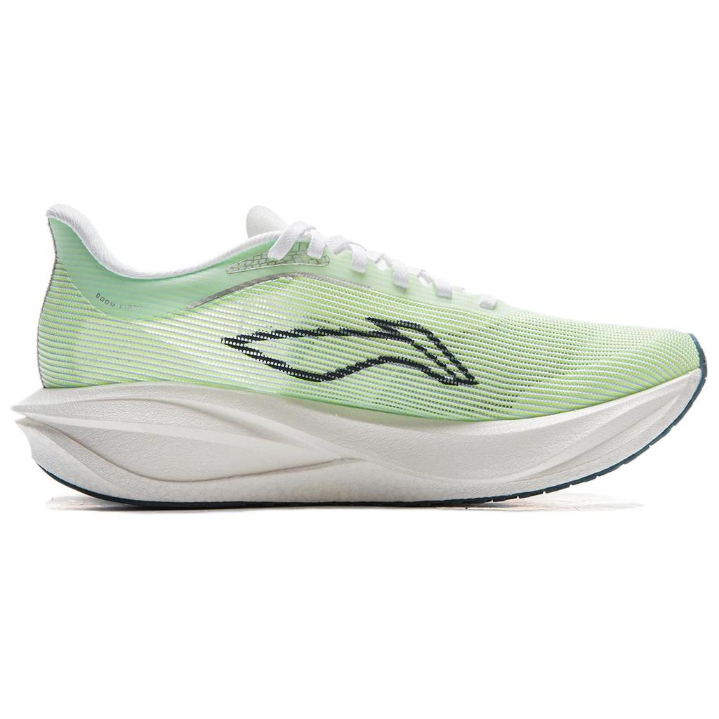 Li Ning Feidian 5 Challenger Сверхлегкая технология амортизации Беговые кроссовки Мужские кроссовки Стандартный-Белый Флуоресцентный-Ярко-зеленый ARMV001-19