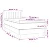 Box Spring Bed with Mattress & LED Dark Grey 90x200 cm Fabric
