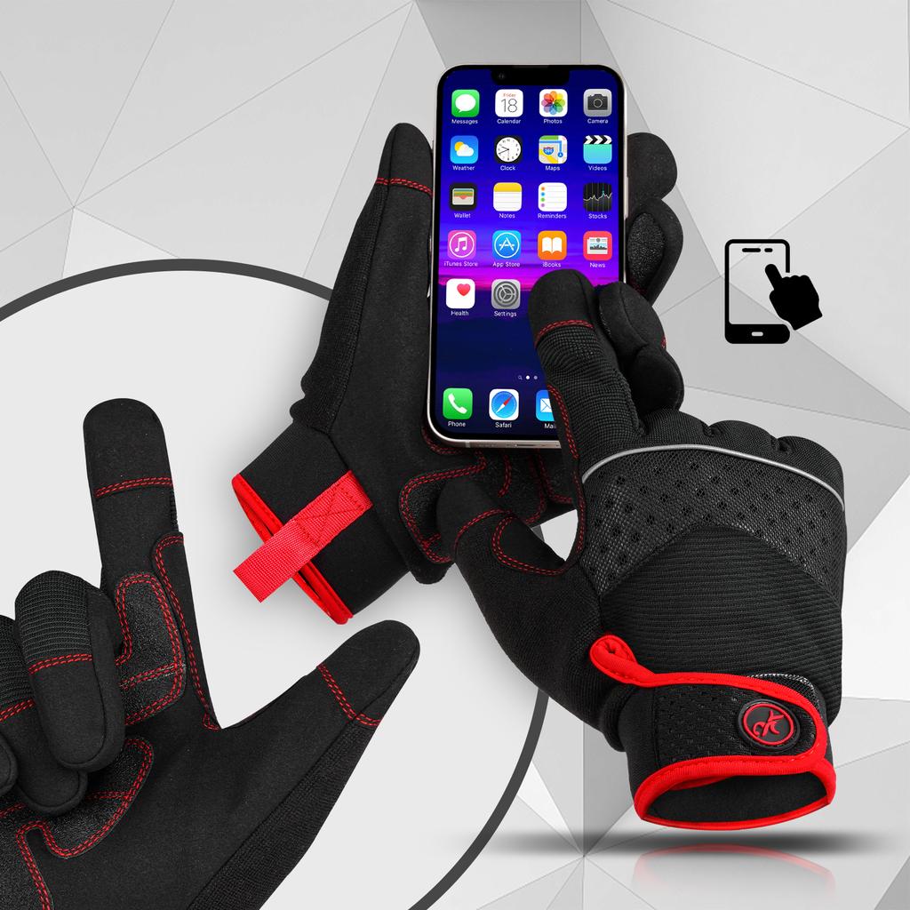 Рабочие перчатки MOREOK для мужчин и женщин — [усиленная защита ладоней] Универсальные перчатки для сенсорного экрана Перчатки для двора