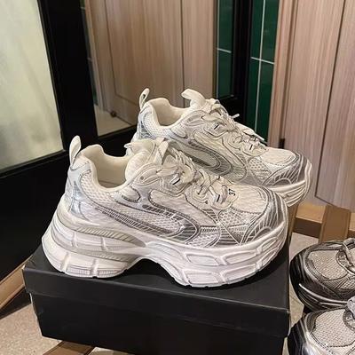 Модные дышащие сетчатые 7 см натуральная кожа женские дышащие сетчатые туфли на платформе низкие удобные кроссовки на шнуровке