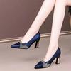 Spring Summer Women Light Weigh Pu Leather Low Heel Shoes for Office Lady Party Comfort Heels