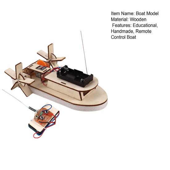 1 комплект DIY модель лодки с дистанционным управлением набор для самостоятельной сборки деревянная головоломка радиоуправляемый корабль строительство ремесла дети STEM образовательная физика научный эксперимент игрушка